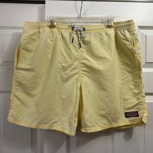 Vineyard Vines Light Yellow Swim Trunks